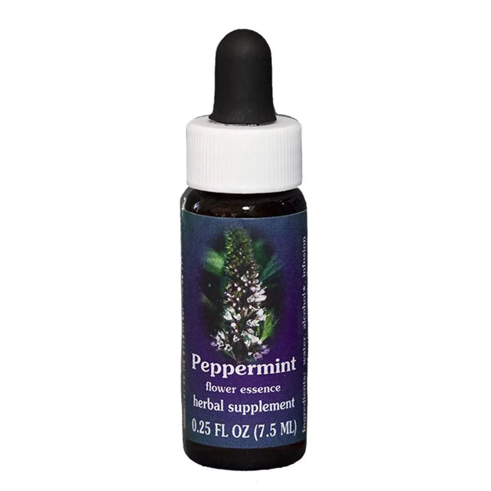 Flower Essence Services Peppermint Dropper Herbal Supplements, 0.25 Ounce - Organic & Biodynamic