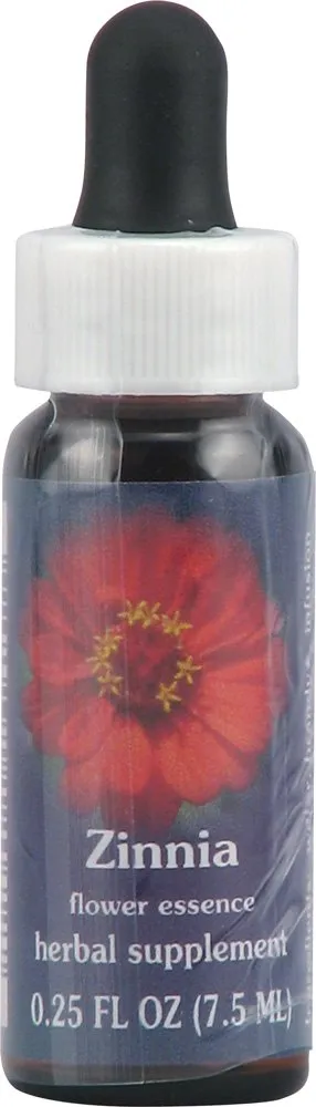 Flower Essence Services Zinnia Herbal Supplement 0.25 Fl Oz - Childlike Playfulness & Curiosity