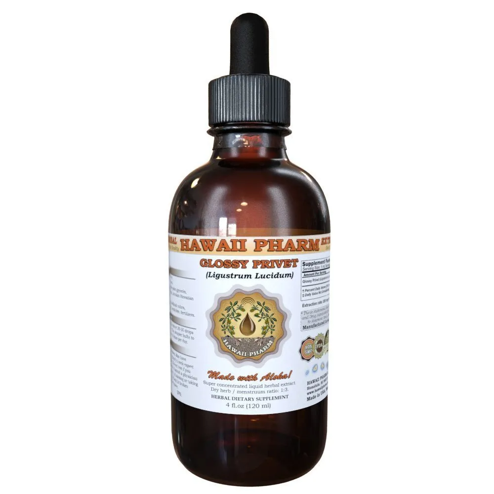 Glossy Privet Liquid Extract 4 Oz - Natural Ingredients, Highest Strength, Super Concentrated