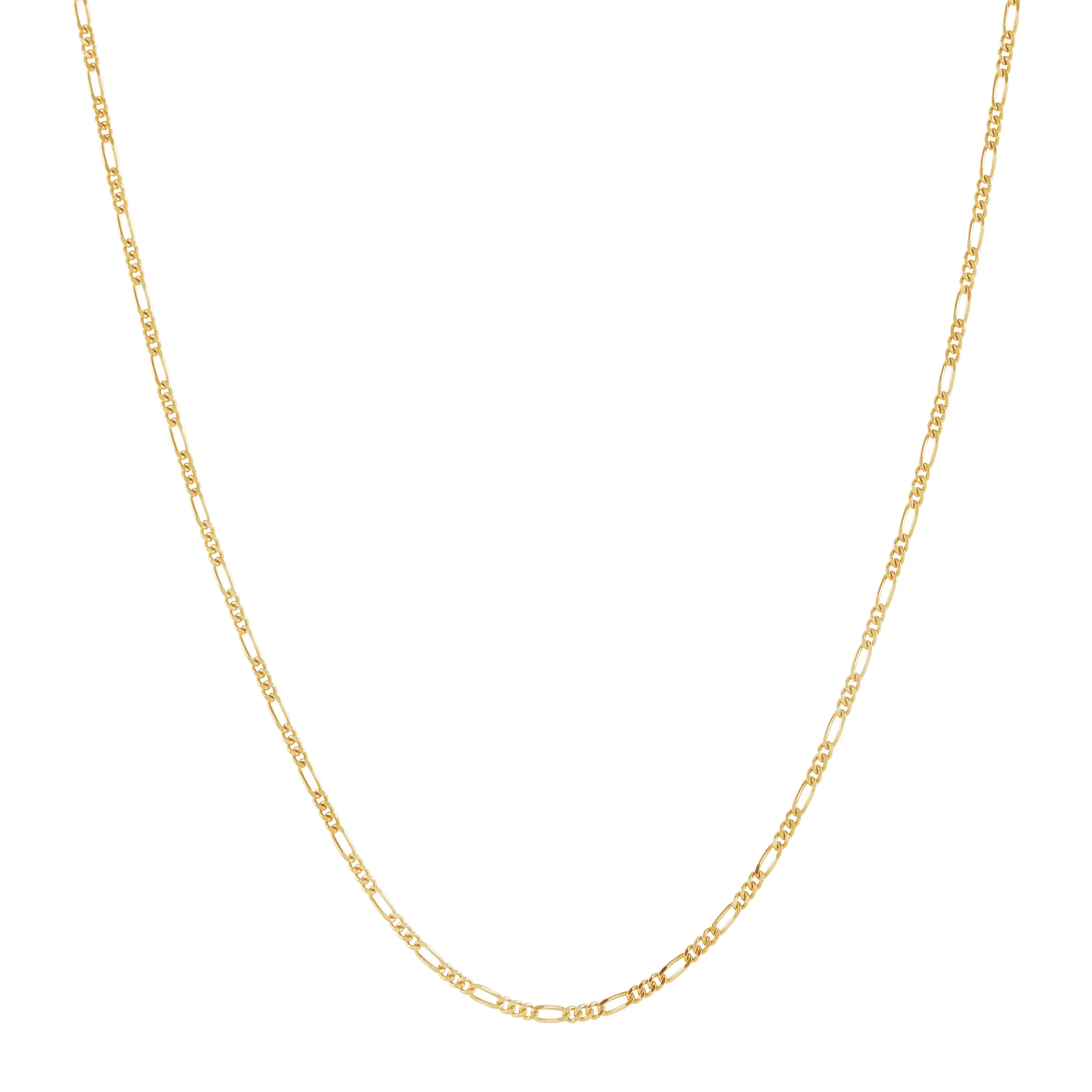 Gold-Plated Sterling Silver Chain Necklace, 16'-20' Adjustable Length, Timeless Style, Made in Italy