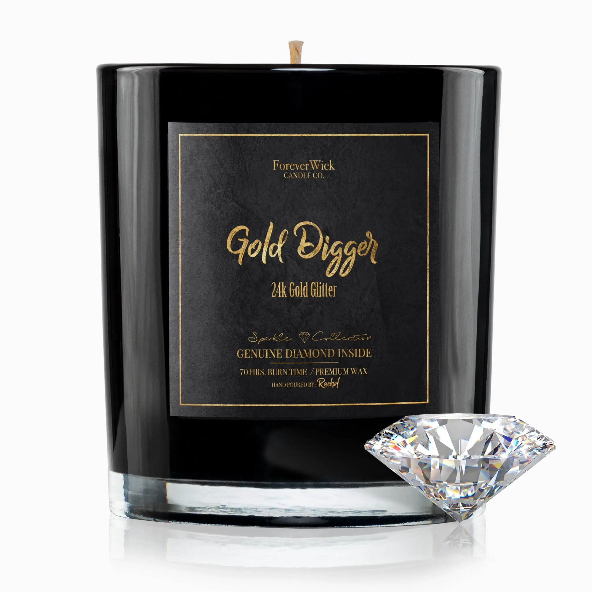 Gold Digger Surprise Candle with Diamond Inside