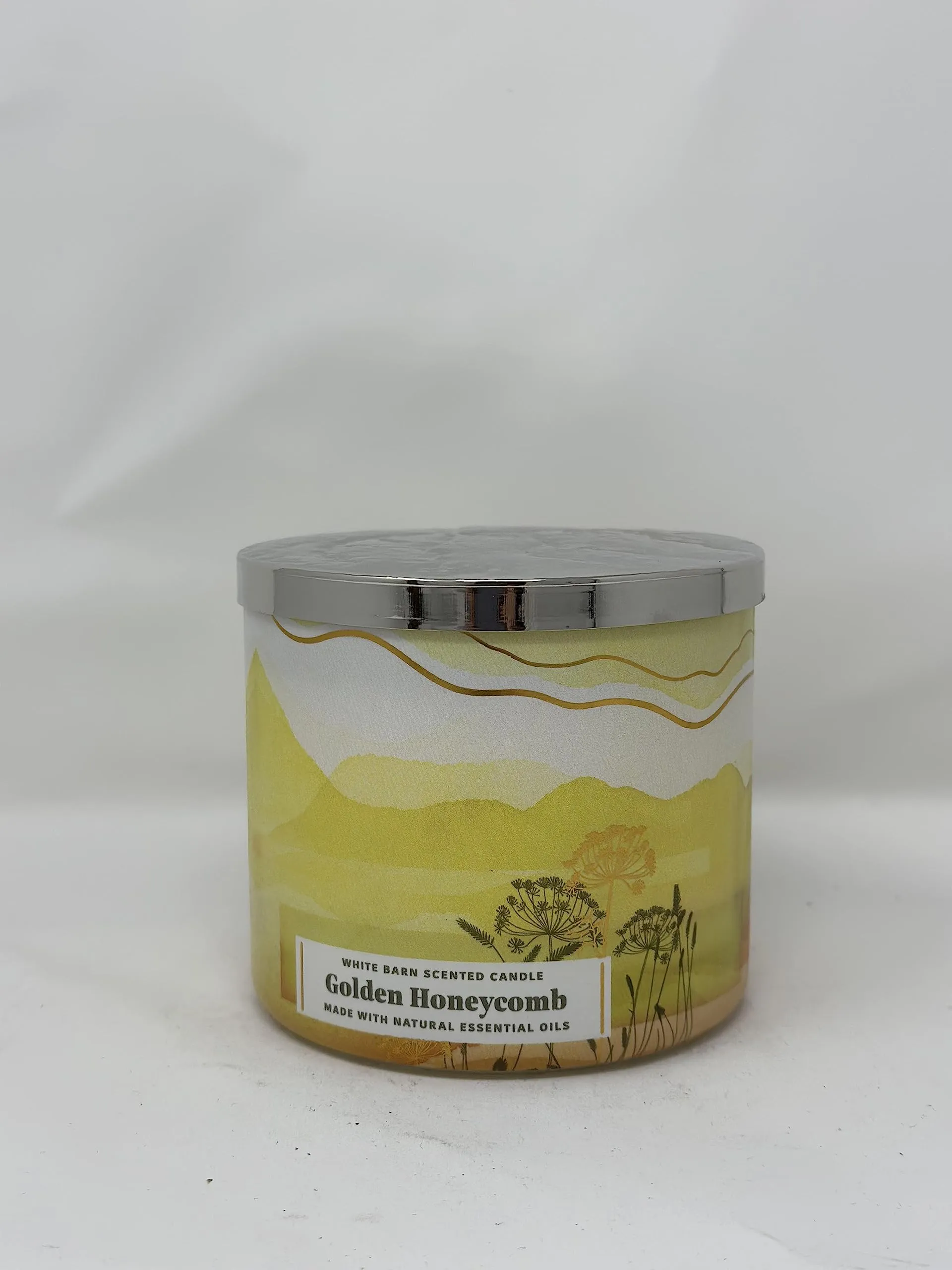 Golden Honeycomb 3-Wick Candle 14.5 oz with Natural Essential Oils, Sweet Vanilla & Butterscotch