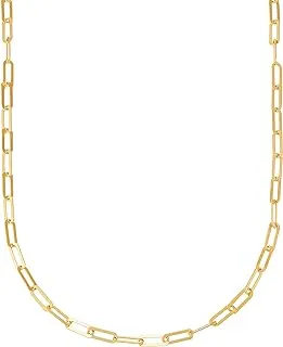 Golden Paperclip Chain Necklace - 14K Gold Plated Sterling Silver