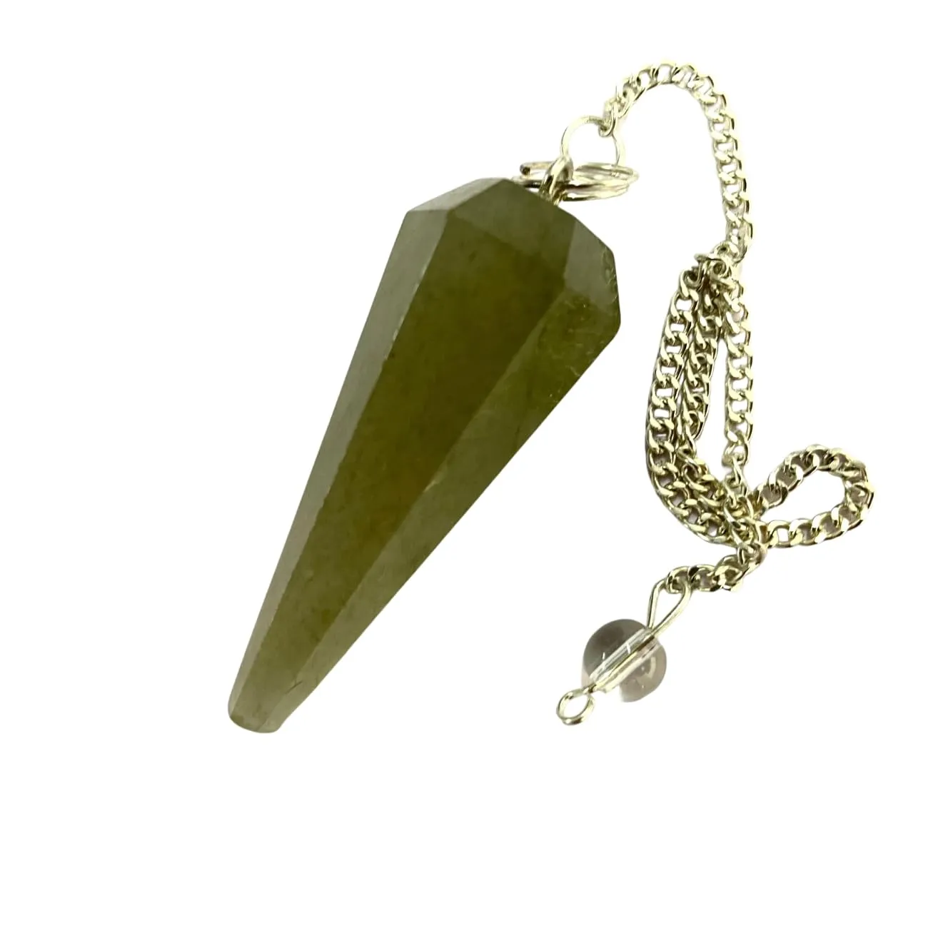 Green Aventurine Hexagonal Pointed Reiki Crystal Pendulum for Energy Healing & Dowsing