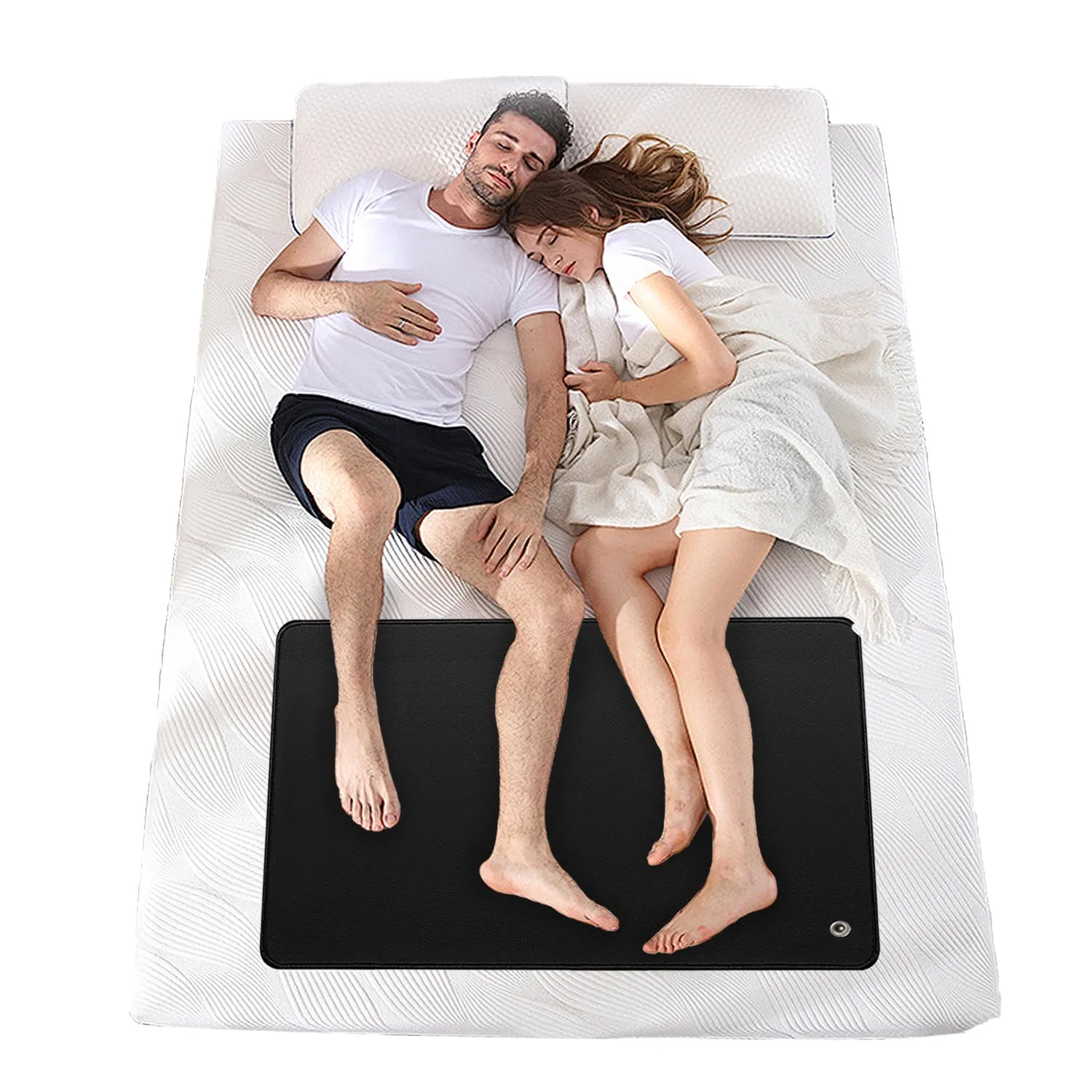 Grounding Mat 23.6x35.4IN for Bed Therapy, Improve Sleep & Balance Health with XINHUSU