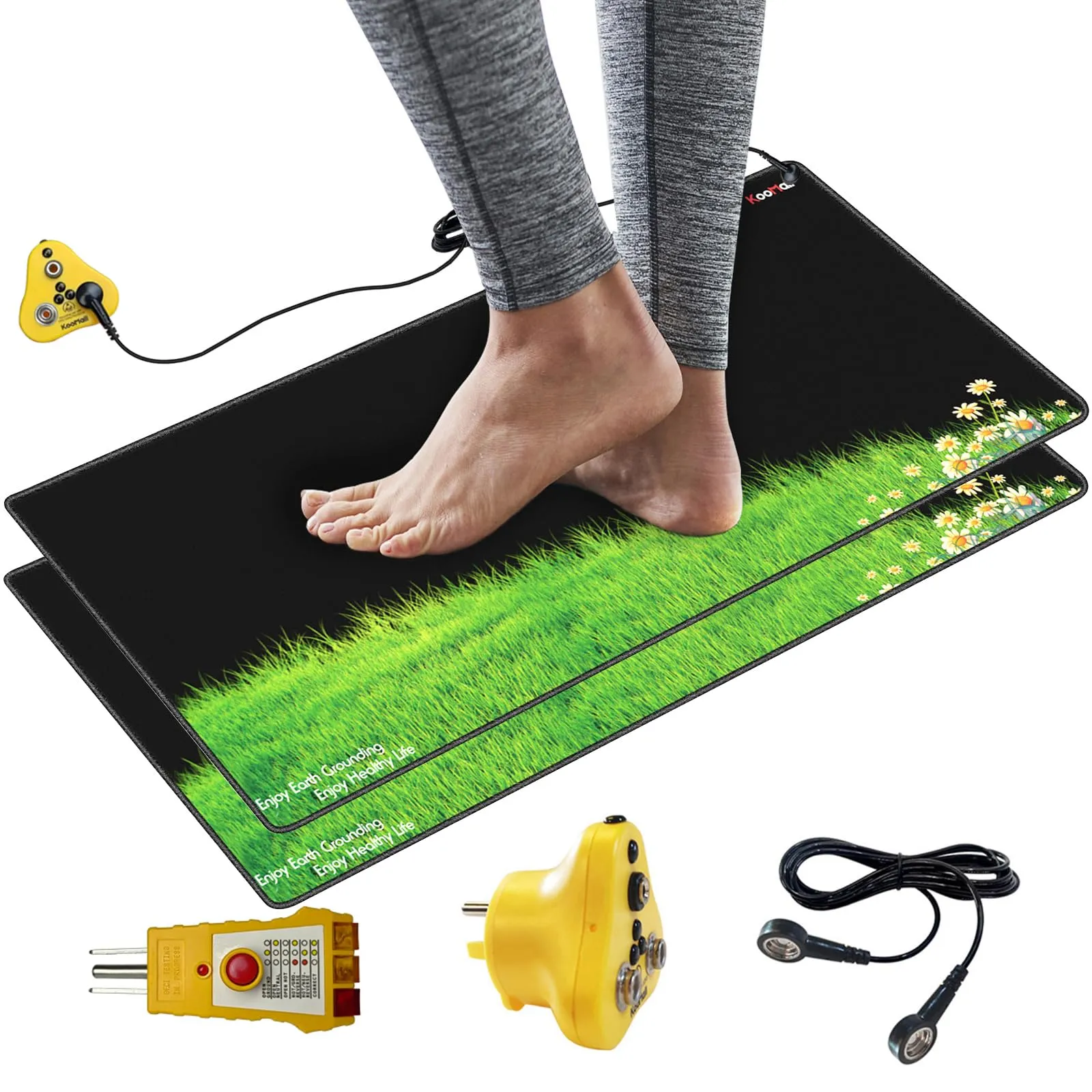 Grounding Mat for Healthy Sleep, Reduce Inflammation & Anxiety, Soft Conductive Pad, 30'x13'