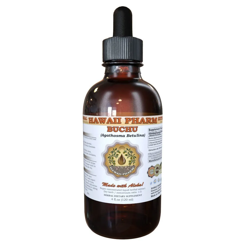 HawaiiPharm Buchu Liquid Extract Tincture Supplement 2 oz - Natural Ingredients, High Quality