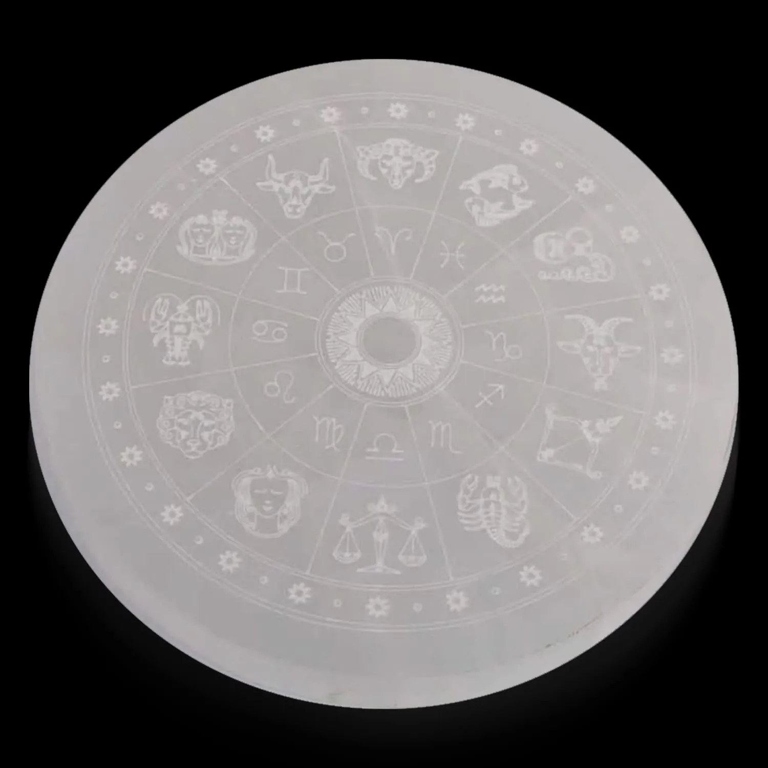 Himalayan Glow Selenite Crystal Charging Plate for Meditation, Stress Relief & Emotional Balance