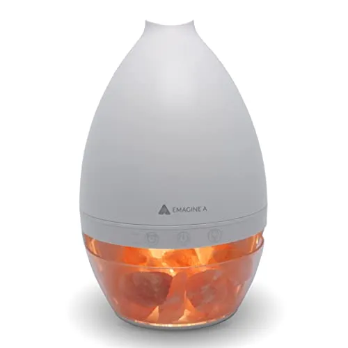 Himalayan Salt Lamp Diffuser - Ultrasonic Humidifier with Aromatherapy, 0.5L Large Capacity