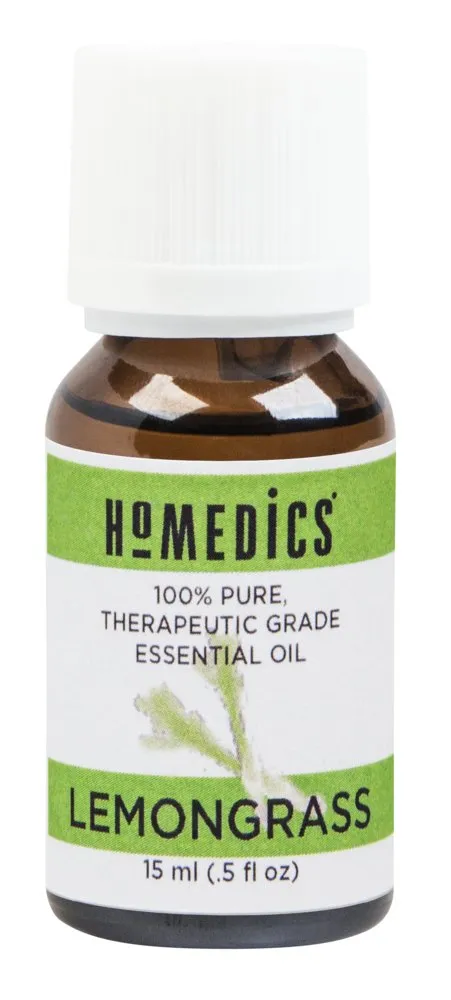 HoMedics Aromatherapy 100% Pure Therapeutic Grade Lemongrass Essential Oil for Diffuser