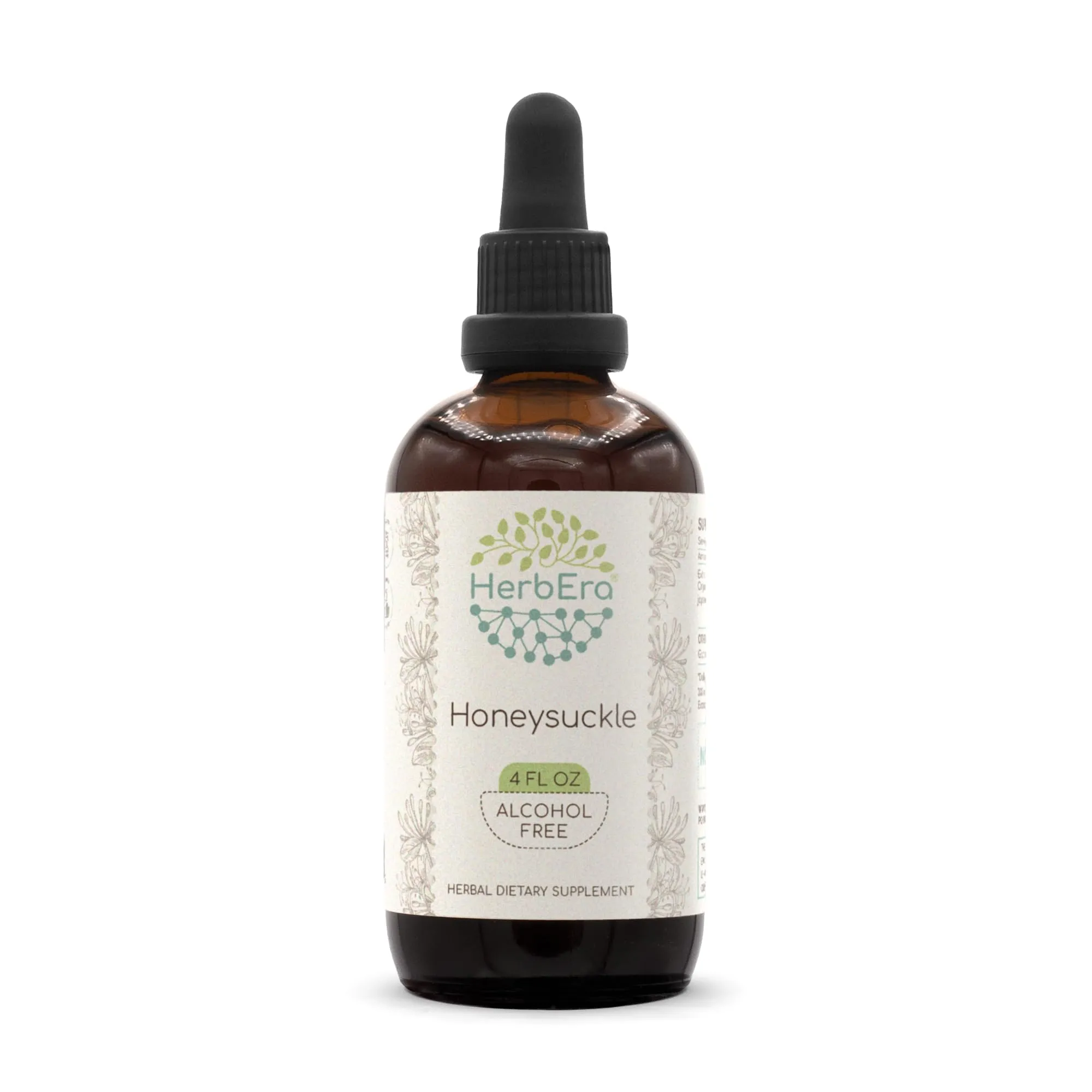 Honeysuckle B120 Alcohol-Free Herbal Extract Tincture - 4 fl oz Natural Honeysuckle Drops