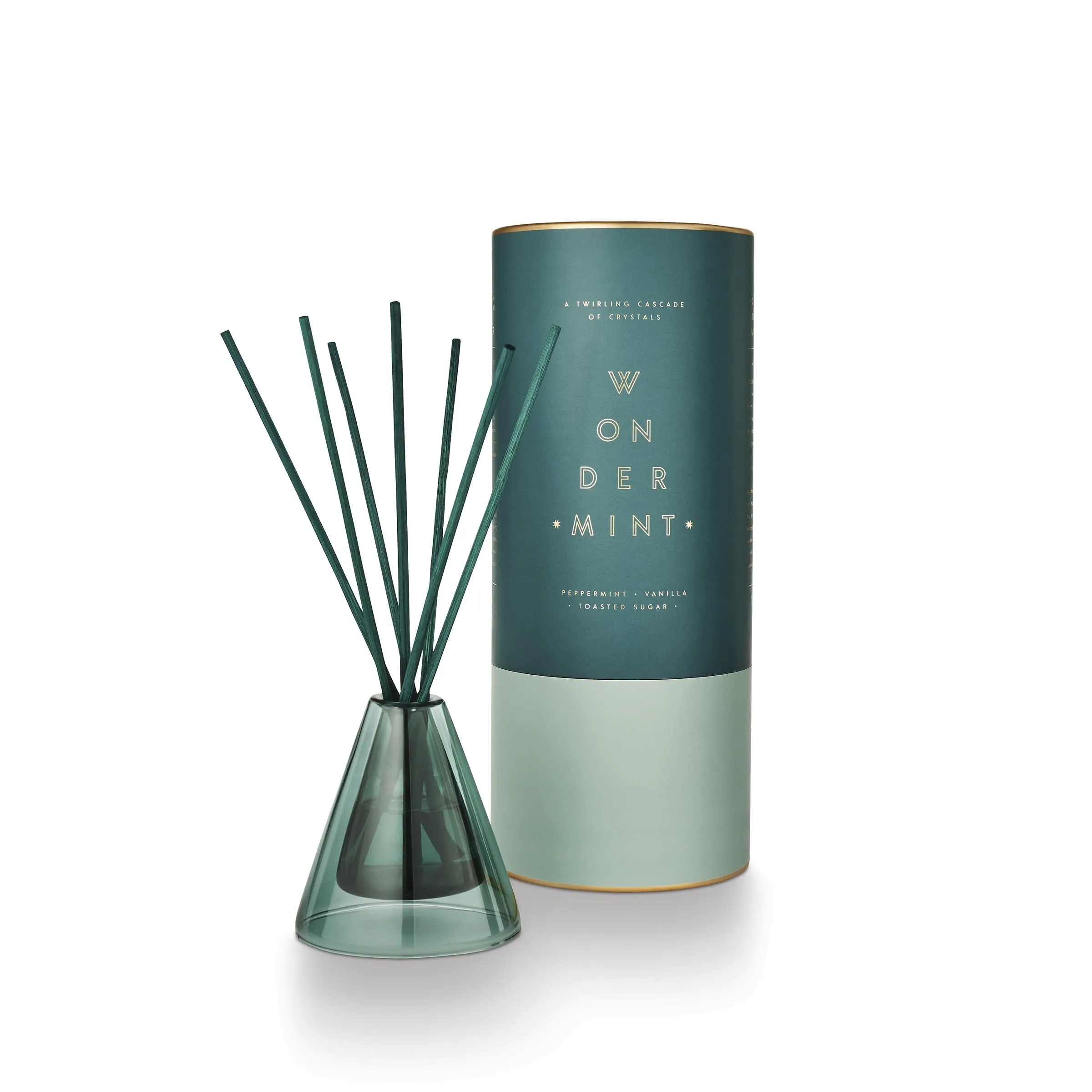 ILLUME FA La Lovely Wondermint Diffuser - Peppermint, Vanilla & Toasted Sugar Aroma, Gift-Ready