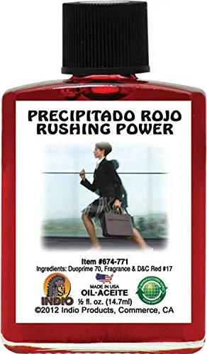 INDIO Oil Rushing Power PRECIPITADO ROJO 1/2oz - Quality Ingredients, Scented Spiritual Oil