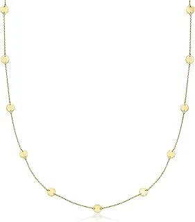 Italian 14kt Yellow Gold Disc Station Necklace by Ross-Simons - Elegant Gold Jewelry