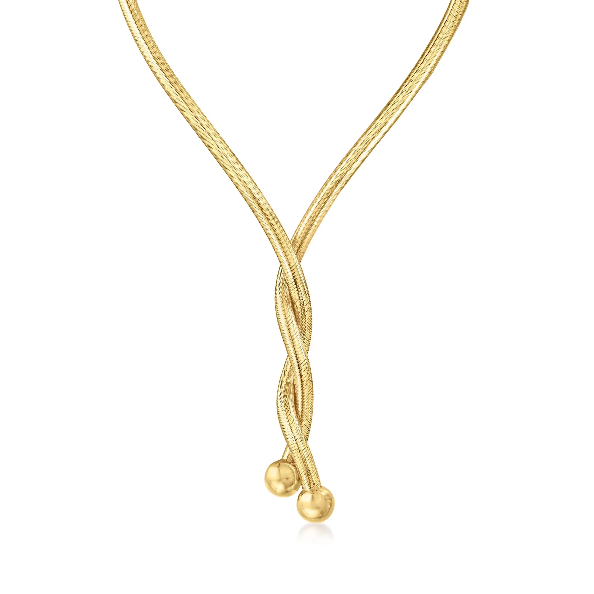 Italian 18kt Gold Over Sterling Flexible 4-in-1 Necklace/Bracelet for Everyday Elegance