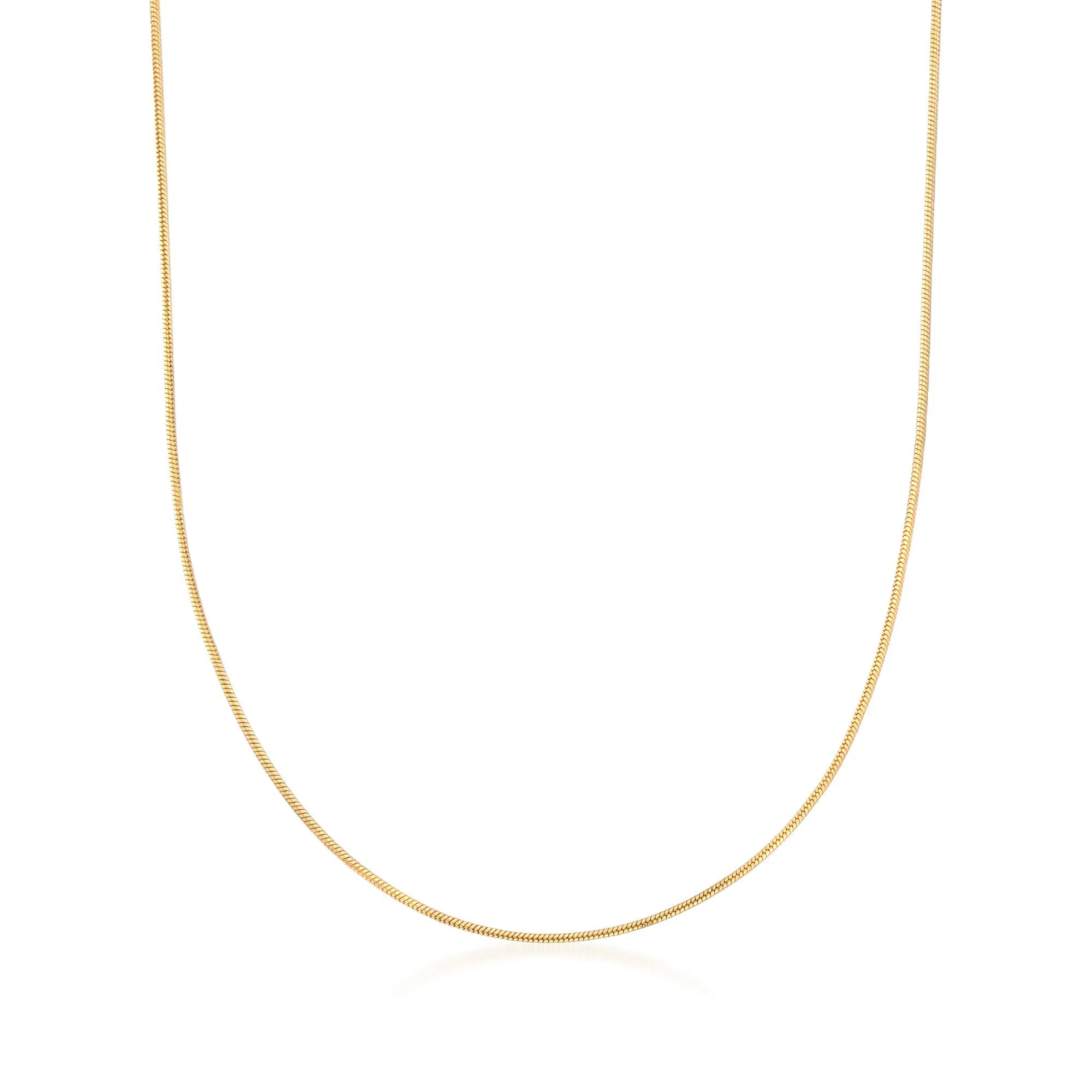 Italian 1mm 18kt Gold Over Sterling Adjustable Snake-Chain Necklace for Women