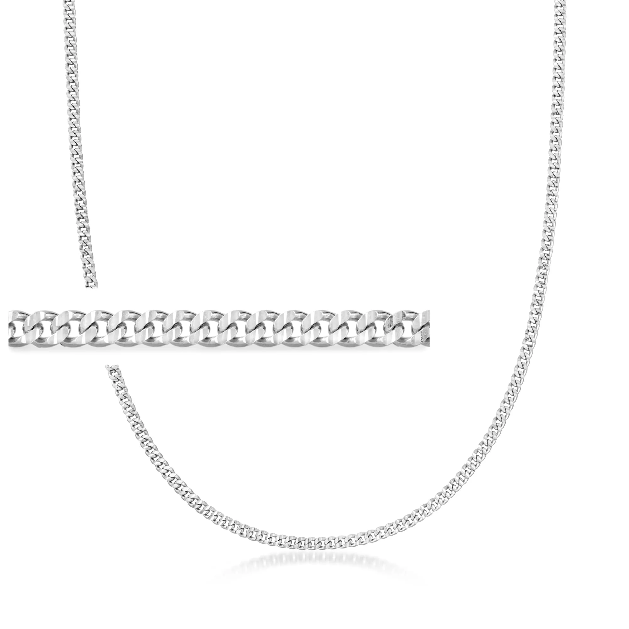 Italian 2.7mm Sterling Silver Diamond-Cut Curb-Link Necklace for Women - Ross-Simons