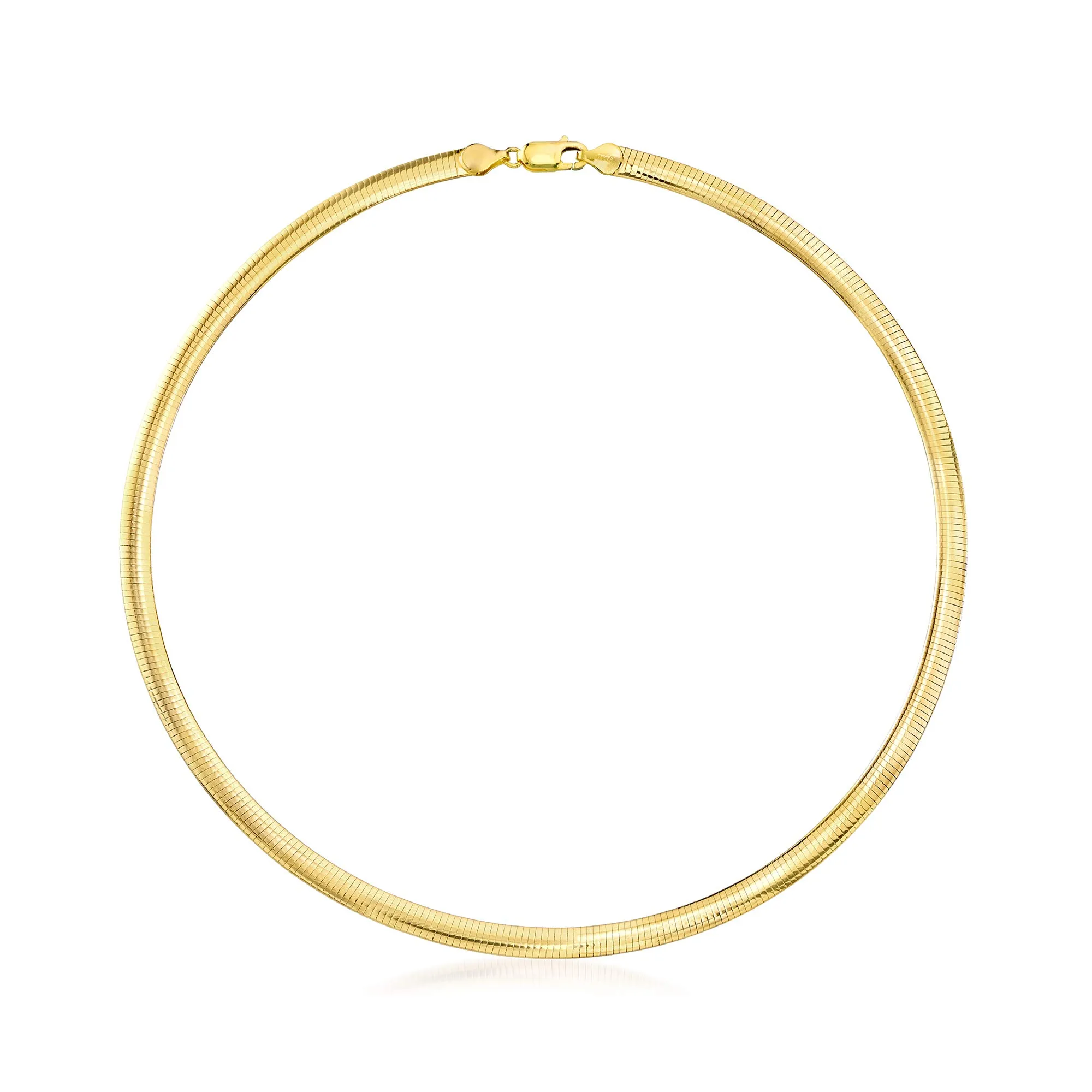 Italian 6mm 18kt Gold Over Sterling Omega Necklace - 20 Inches by Ross-Simons