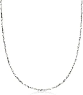 Italian Sterling Silver Crisscross-Link Chain Necklace for Elegant Styling