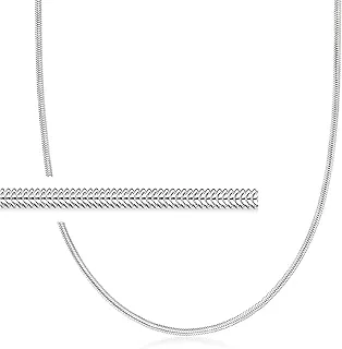 Italian Sterling Silver Flat Snake-Chain Necklace