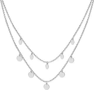 Italian Sterling Silver Layered Necklace for Women - Handmade Multi Row Design