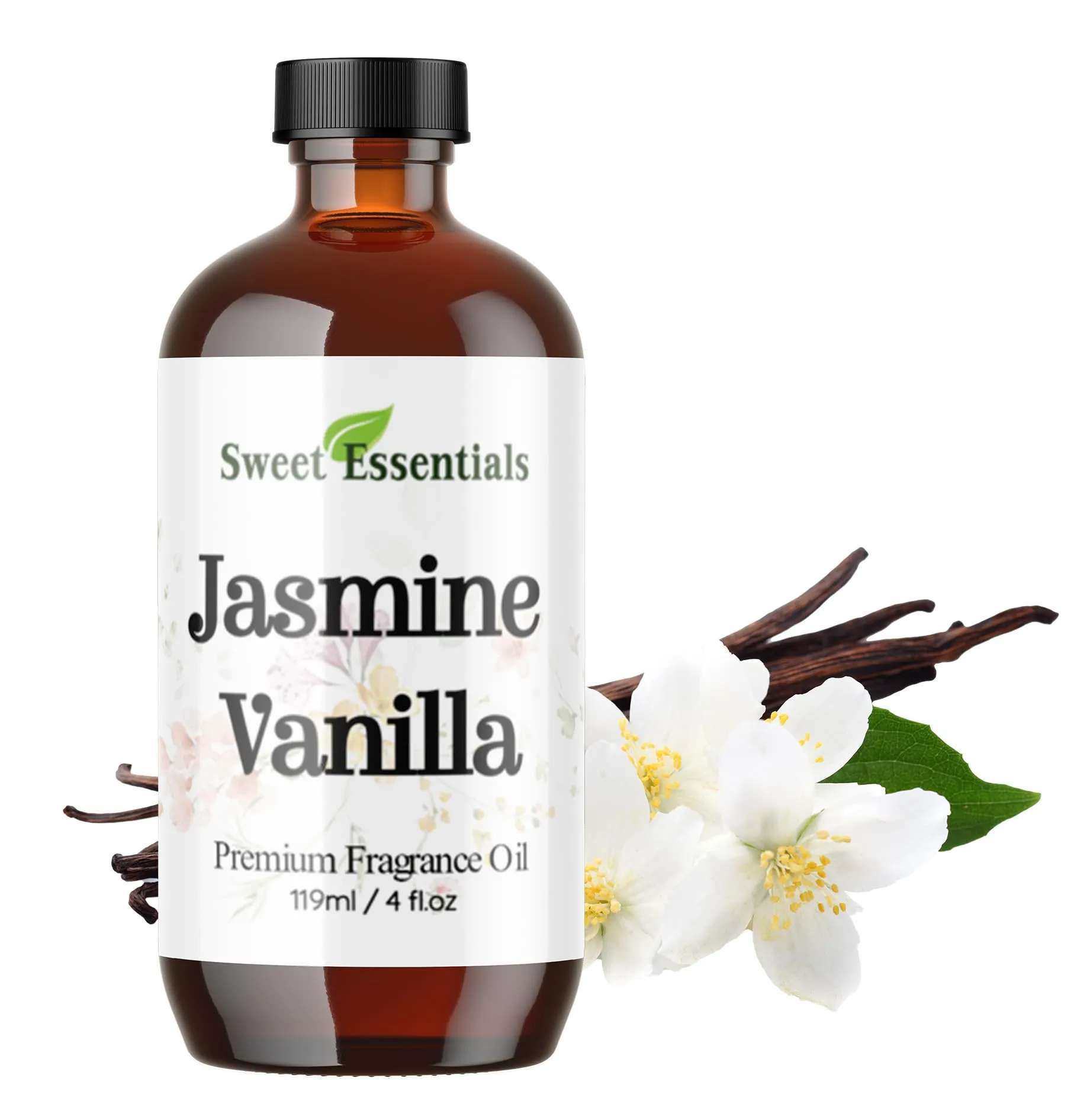 Jasmine Vanilla 4oz Premium Fragrance Oil for Aromatherapy, Diffuser, Crafts & DIY Parfum