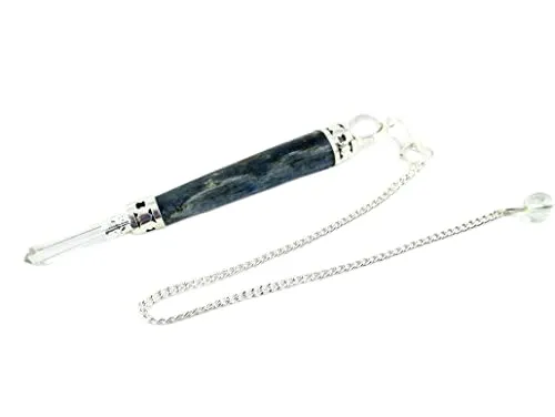 Jet Blue Kyanite Wand Pendulum 3.5'-4' for Healing, Chakra Balancing & Positive Energy