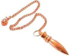 Jet Egyptian Copper Plated Karnak Pendulum for Healing, Chakra Balance, Meditation & Scrying