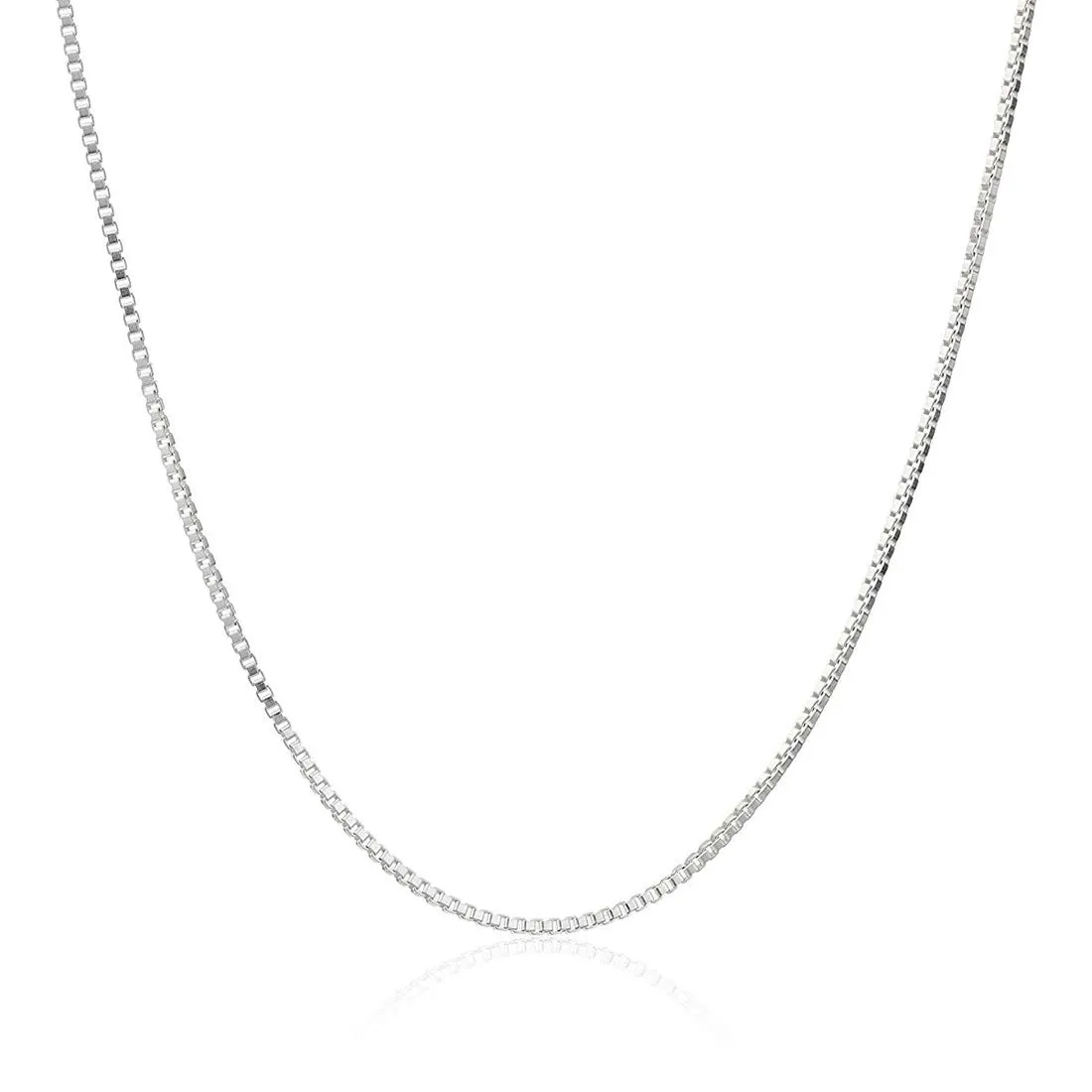 Jewelry 925 Sterling Silver Box Chain Necklace, 16' - 32', Hypoallergenic, Perfect Gift