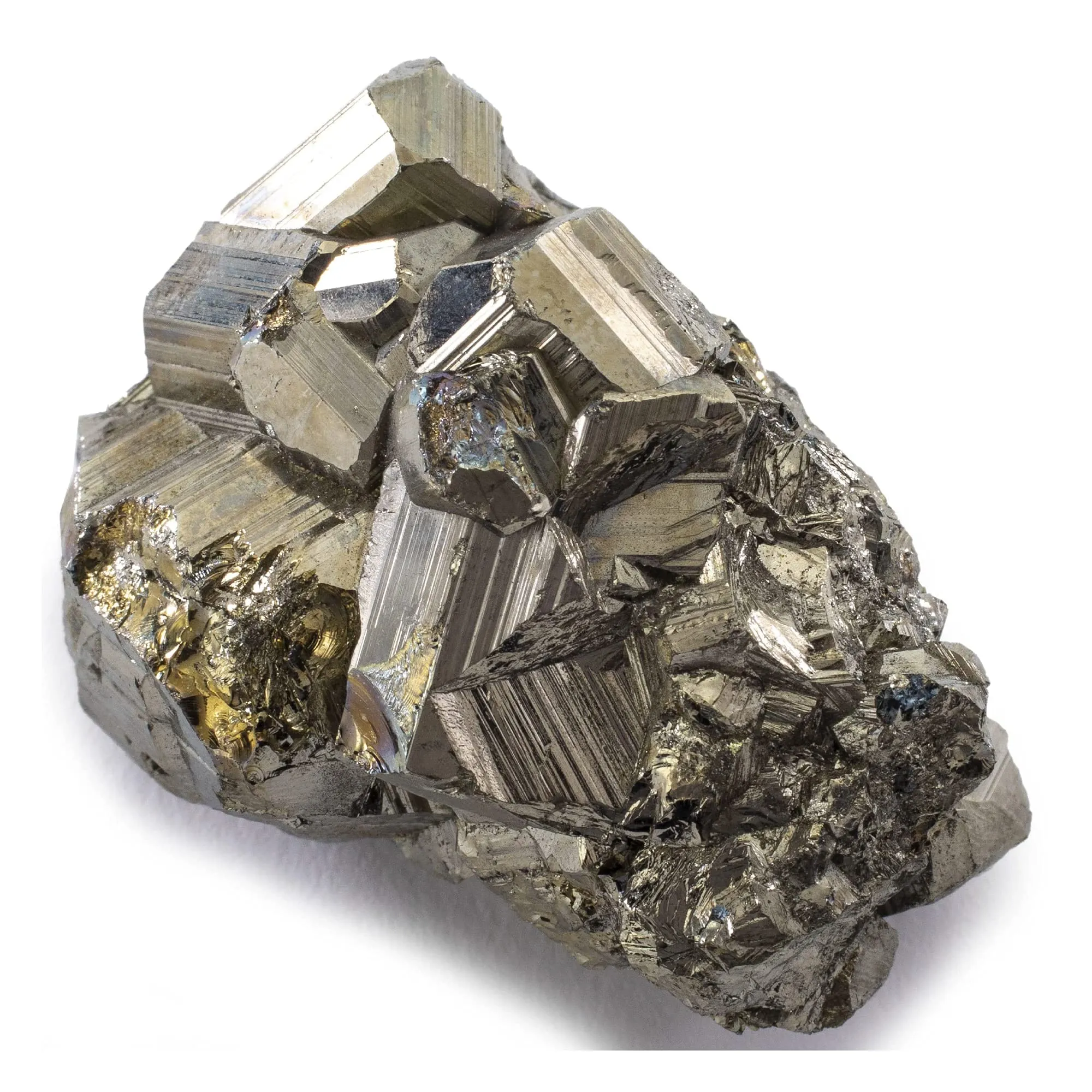 KALIFANO Natural Pyrite Cluster - Healing Fools Gold Rock for Willpower & Manifestation