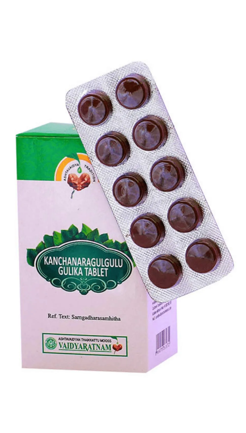 Kanchanaragulgulu Gulika Tablets - 100 Nos, Ayurvedic Herbal Remedy by Vaidyaratnam