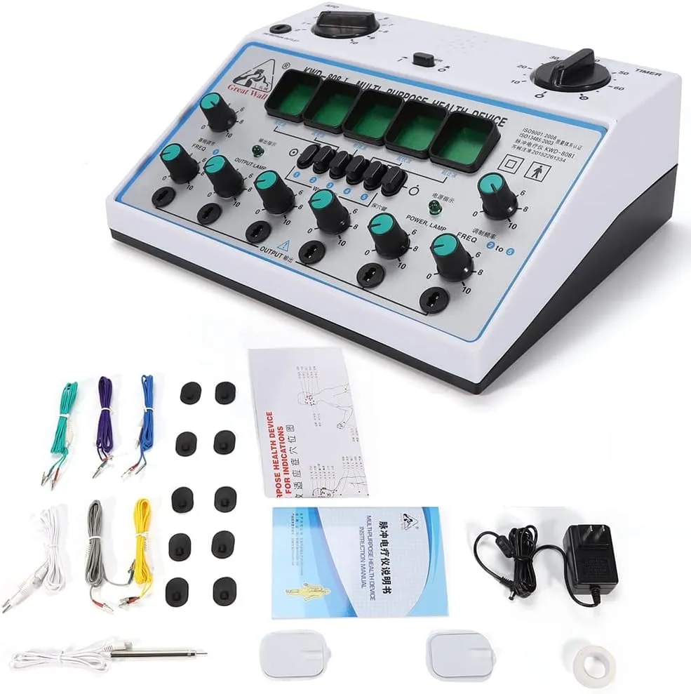 KWD808-I Electric Acupuncture Stimulator Machine with 6 Outputs, Adjustable Frequency & Intensity