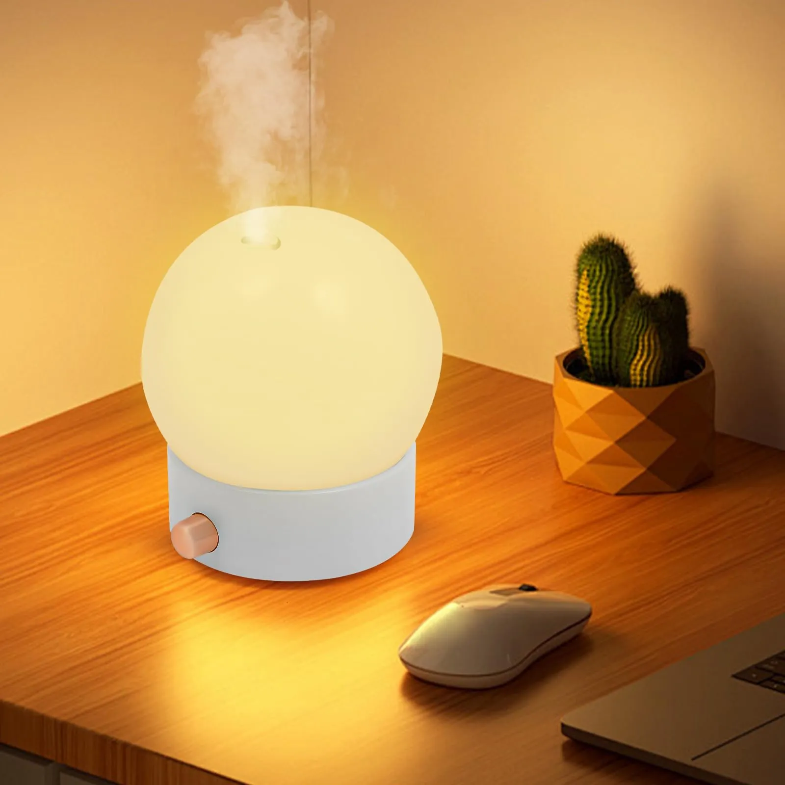 Large Capacity Essential Oil Diffuser, 3-in-1 Aromatherapy Humidifier & Night Light (White)