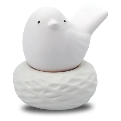 Little Bird Nest Non-Electric Ceramic Diffuser for Essential Oils, White Aroma Diffuser