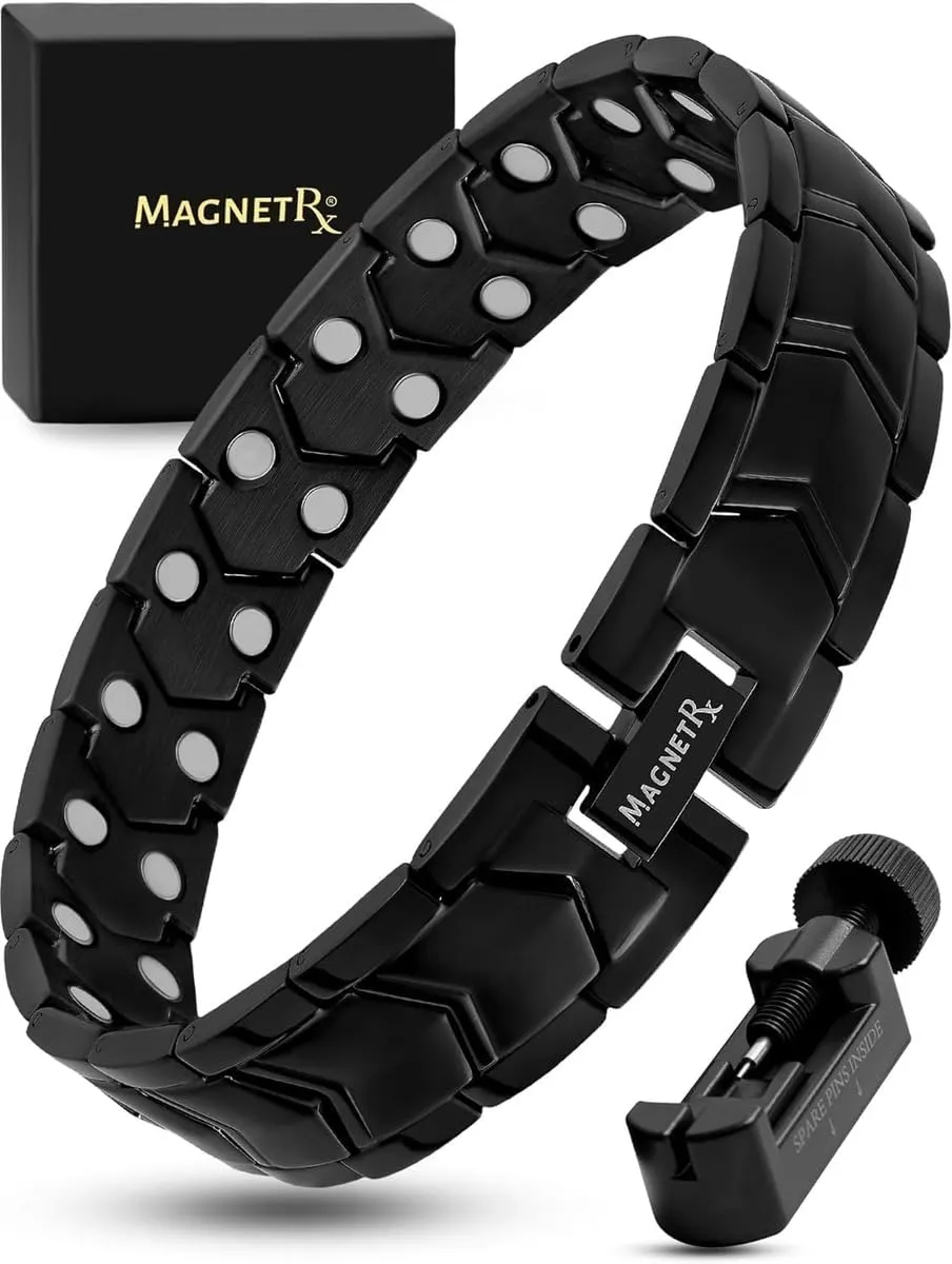 MagnetRX® Ultra Strength Magnetic Bracelet - Adjustable Stainless Steel Bracelet for Men