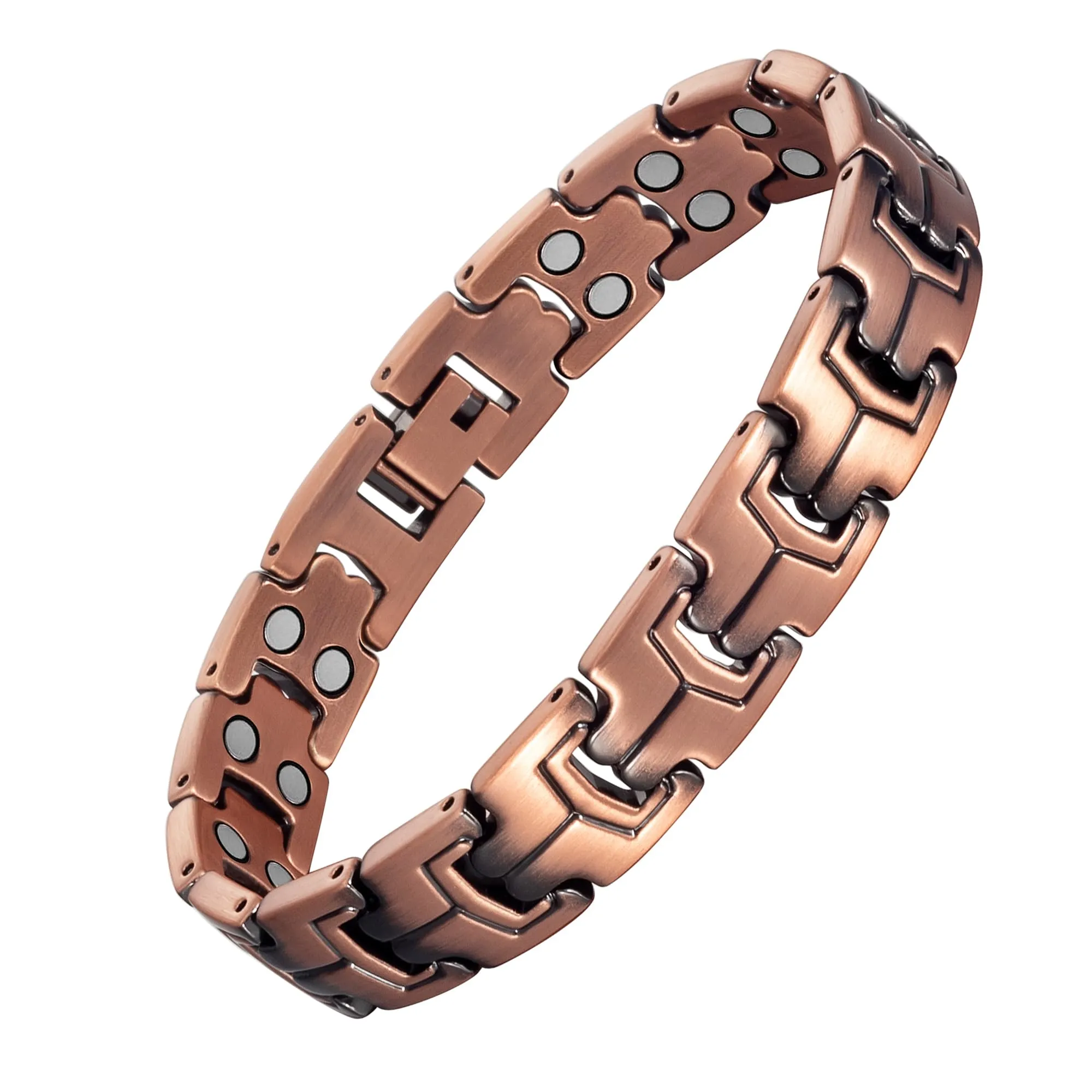 MagVIVACE Copper Bracelet for Men, Adjustable Magnetic Bracelet with 3500 Gauss Magnets