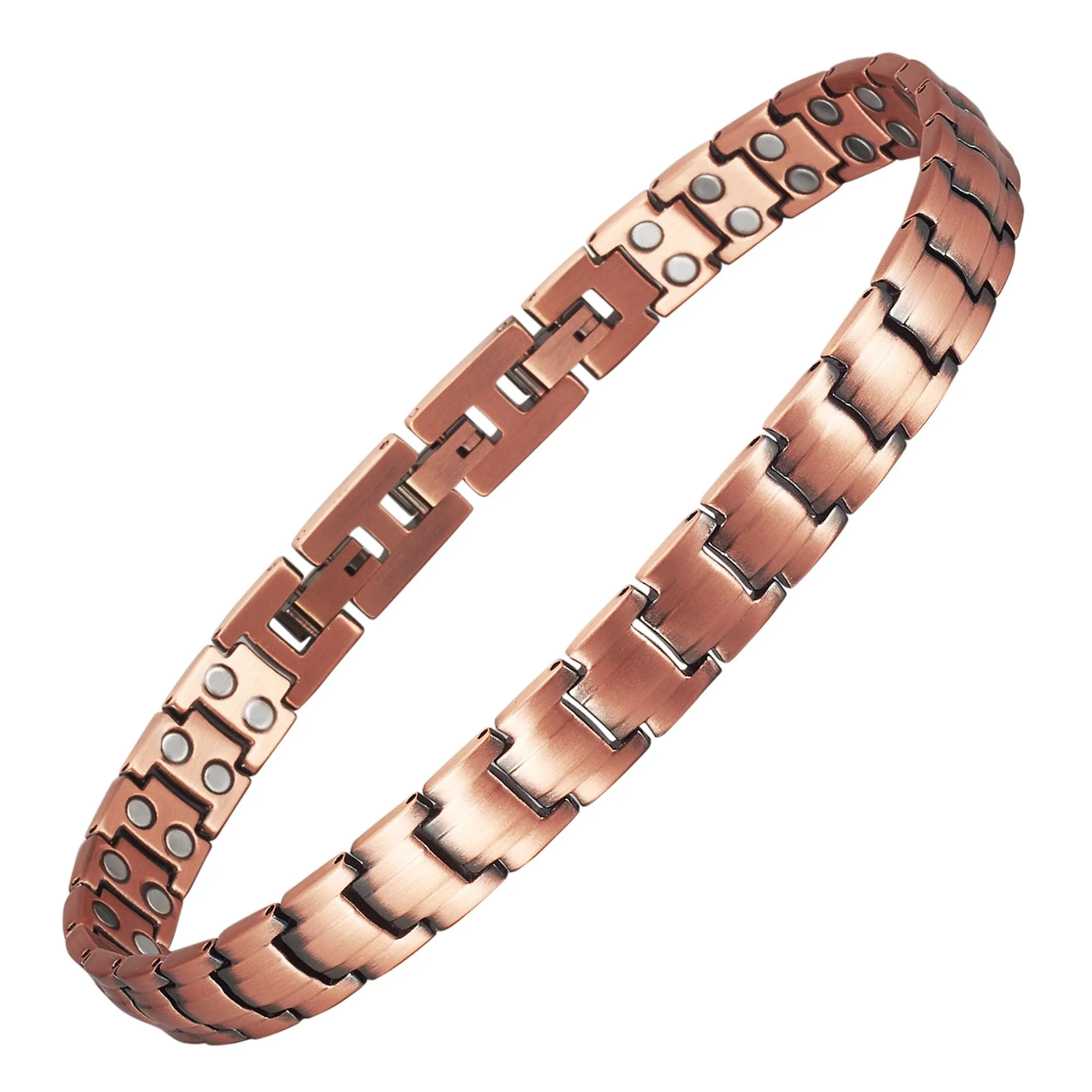 MagVIVACE Women Copper Magnetic Anklet for Arthritis, Adjustable 8.66-9.84 Inches, Stylish Design