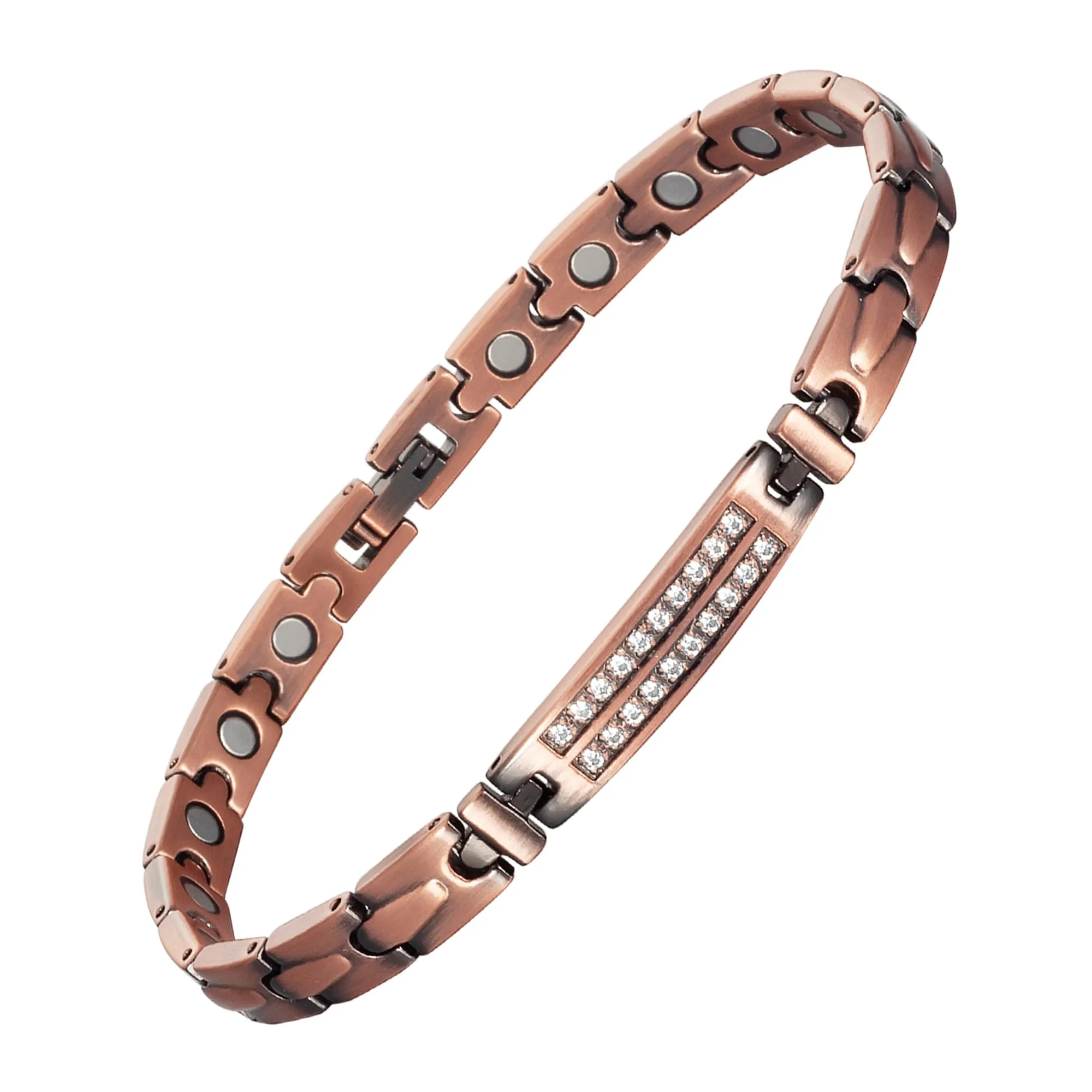 MagVIVACE Women Copper Magnetic Bracelet for Arthritis, Adjustable 8.66''-9.84'', 3500 Gauss