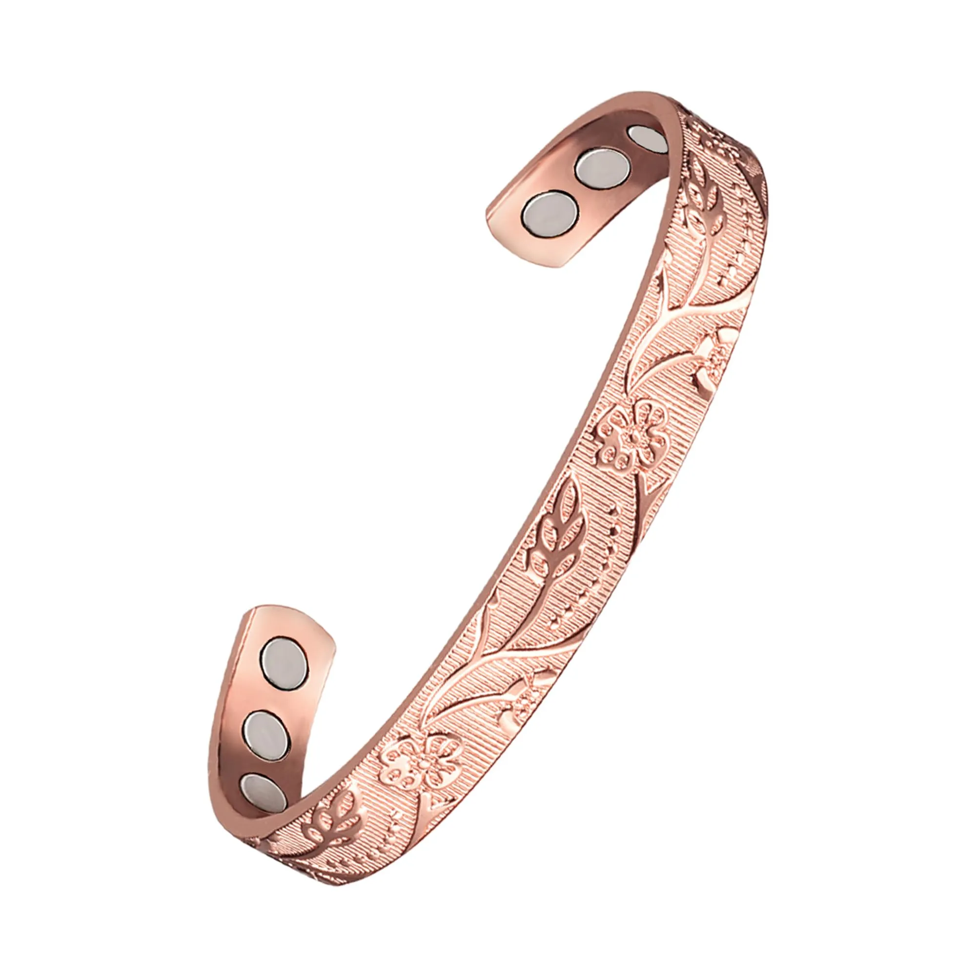 MagVIVACE Women Copper Magnetic Bracelet for Arthritis, Adjustable 8.66-9.84 Inches, 3500 Gauss