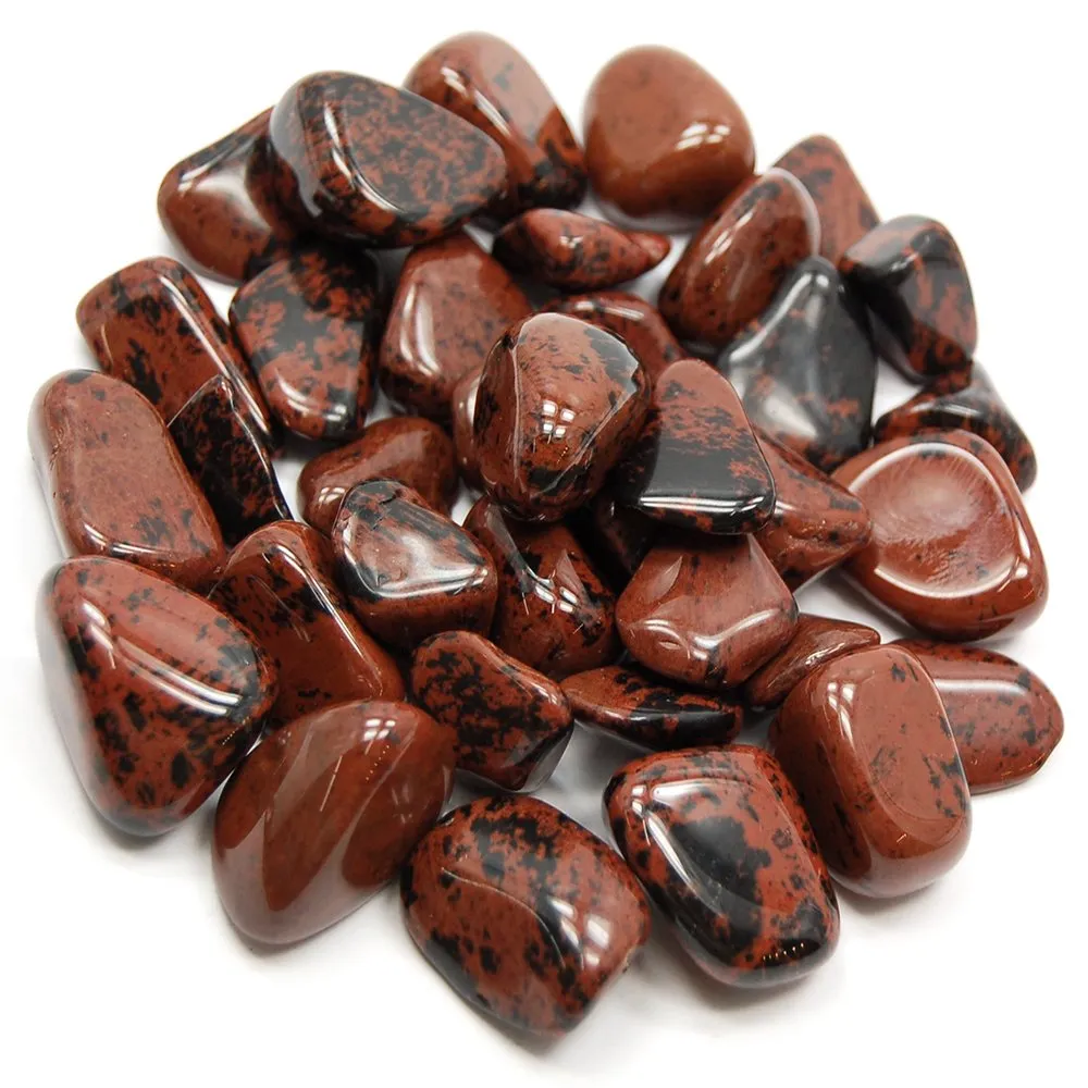 Mahogany Obsidian Tumbled Healing Stone 20-25mm for Grounding & Chakra Realignment