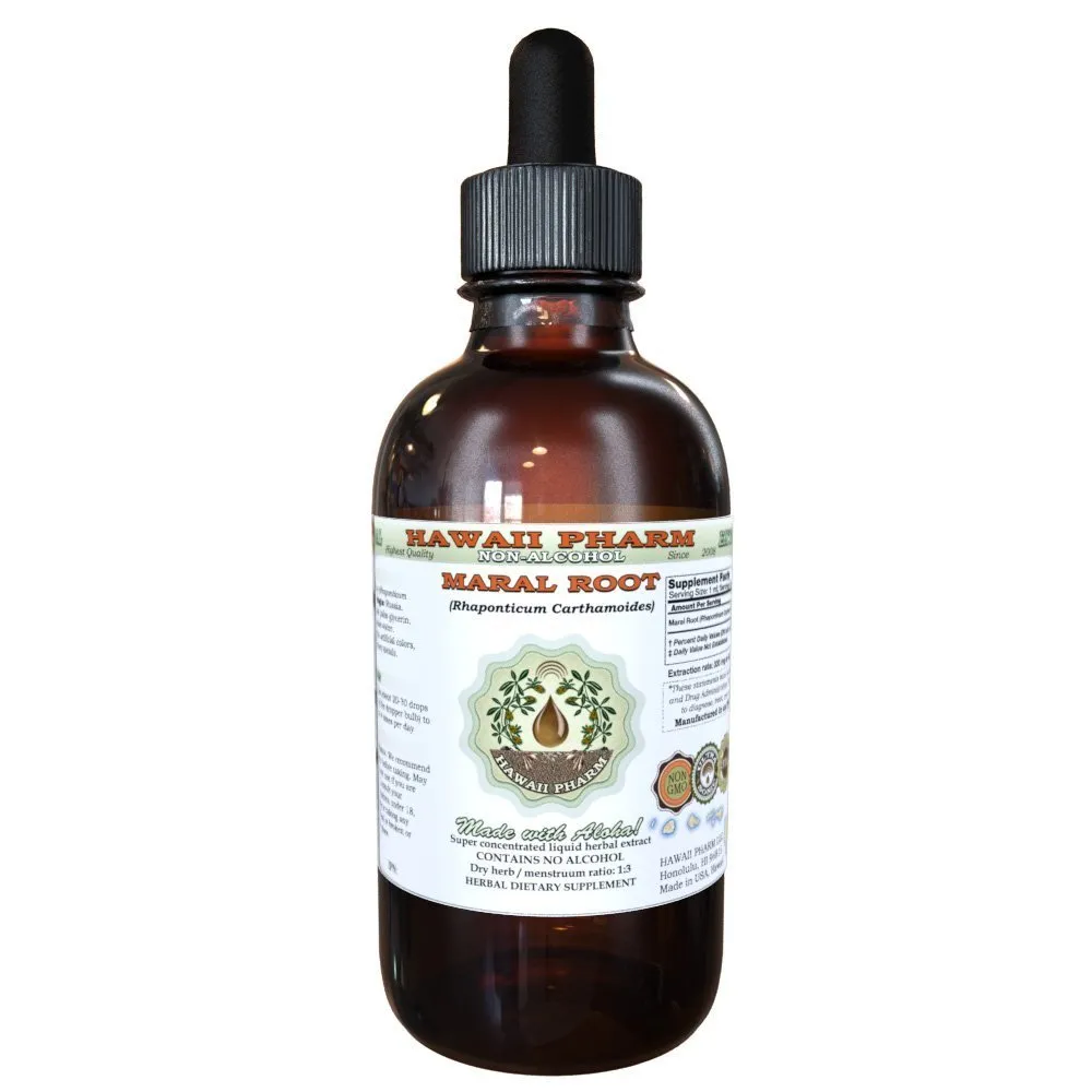 Maral Alcohol-Free Liquid Extract, 2oz Natural Herbal Supplement, Highest Strength Maral Root