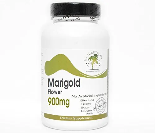 Marigold Flower 900mg Capsules - 180 Count Calendula Officinalis No Additives by Naturetition