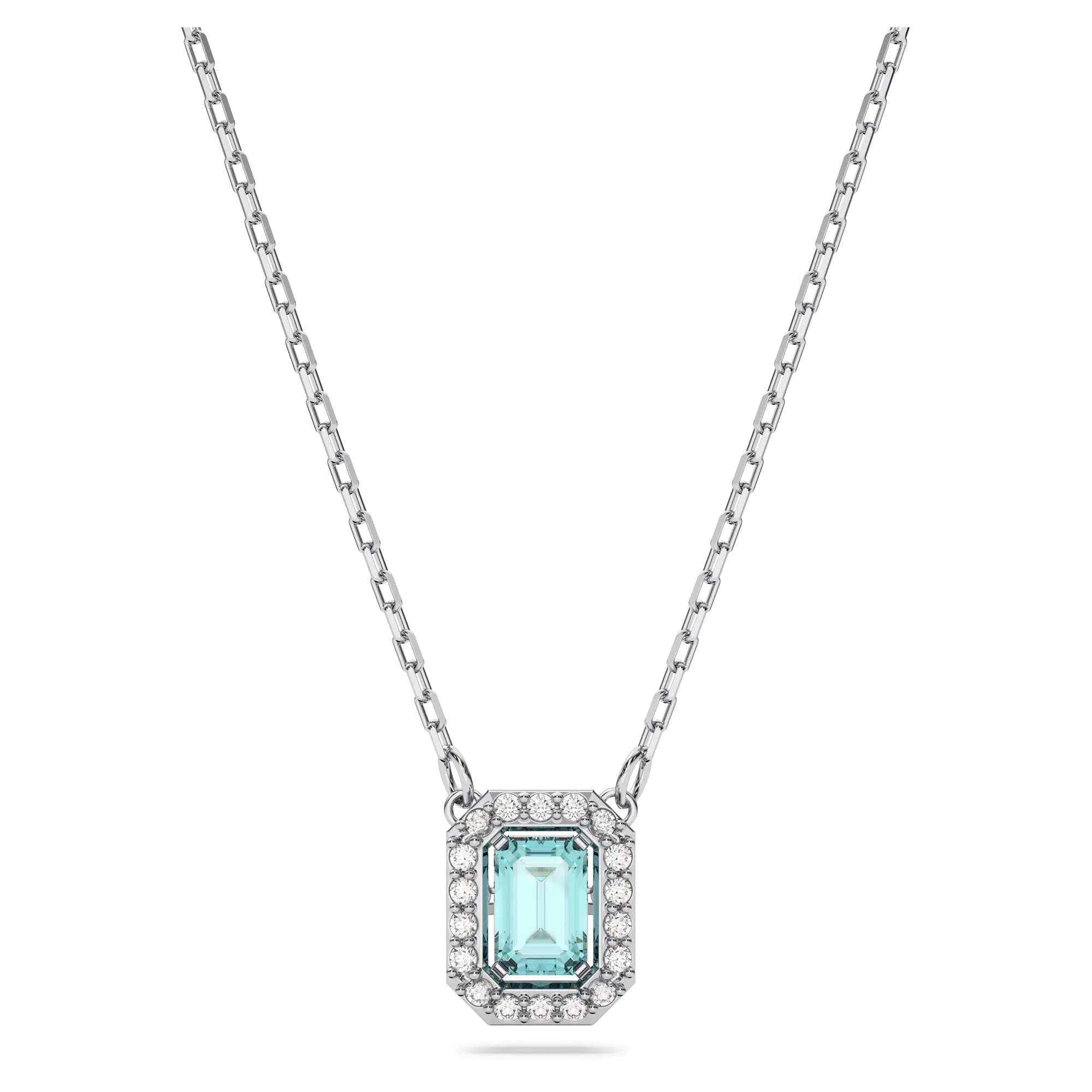 Millenia Crystal Pendant Necklace by SWAROVSKI - Mint Crystal, Rhodium-Plated Chain, 14.96in