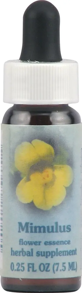 Mimulus Flower Essence Services Supplement Dropper, 0.25 Ounce for Courage and Confidence