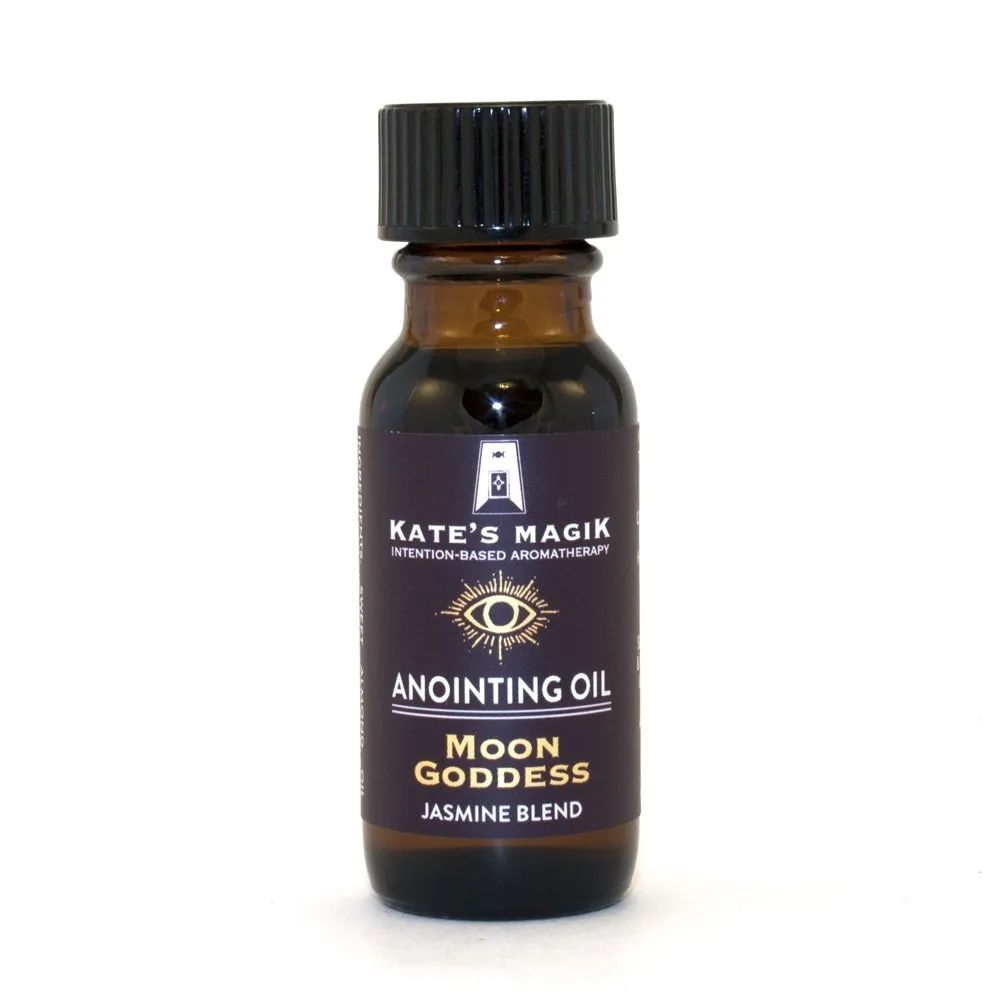 Moon Goddess Anointing Oil 0.5 fl oz - Royal Jasmine, Aromatherapy Grade, Reiki-Infused