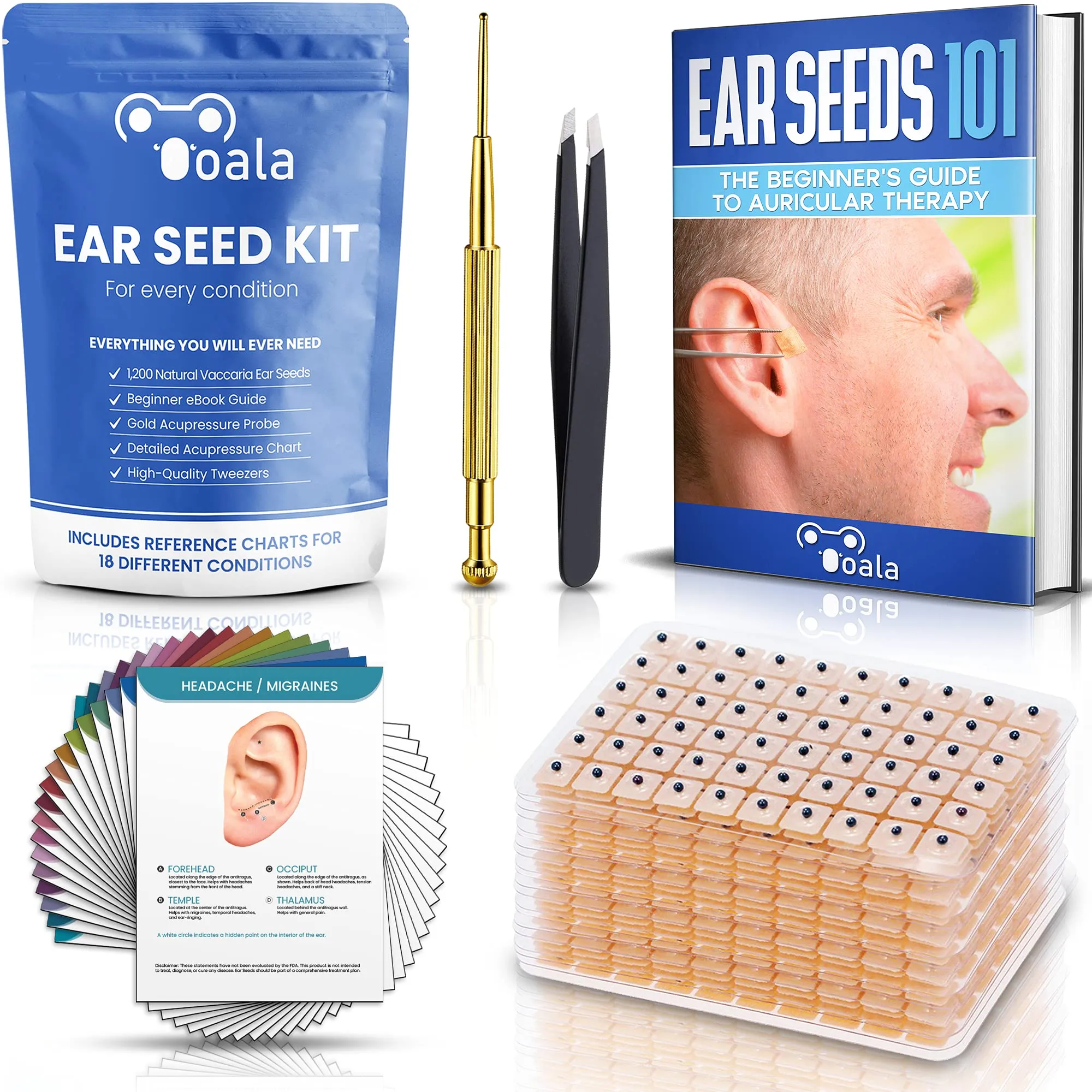 Multi-Condition Ear Seeds Acupuncture Kit