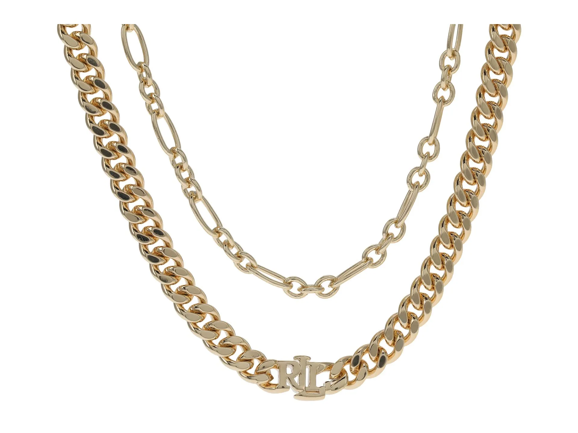 Multirow Layered Chain Necklace – Gold-tone Finish – Elegant Toggle Closure – One Size