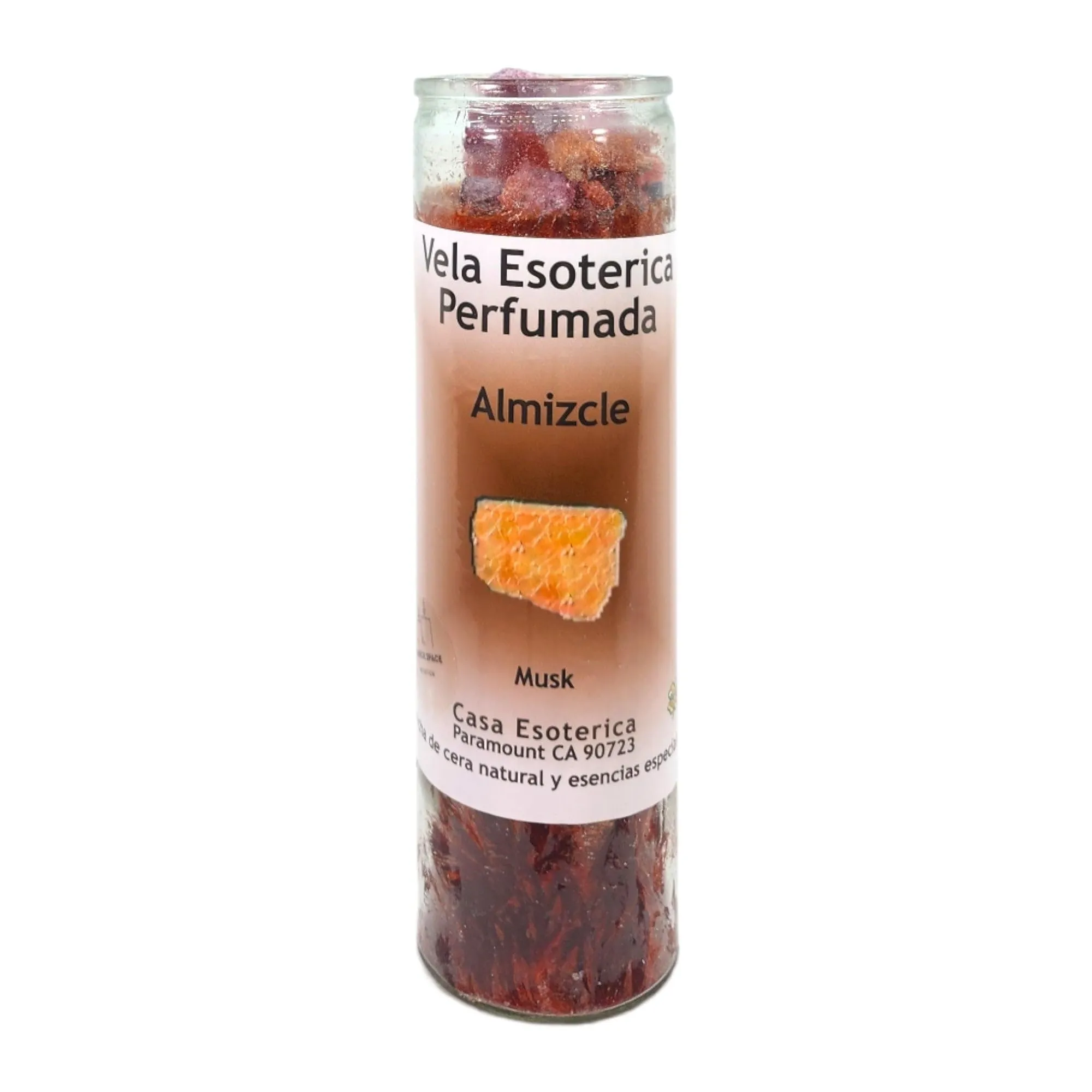 Musk-Palm Wax Spiritual Intention Spell Candle - Brown