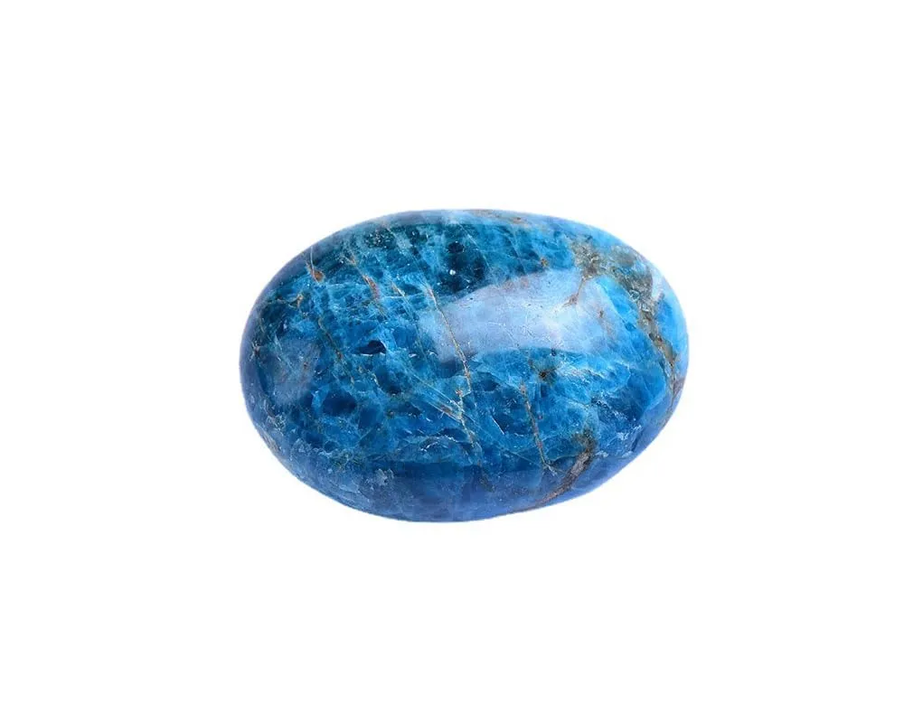 Natural Blue Apatite Palm Stone Healing Crystal 100-200g for Reiki Balancing & Meditation