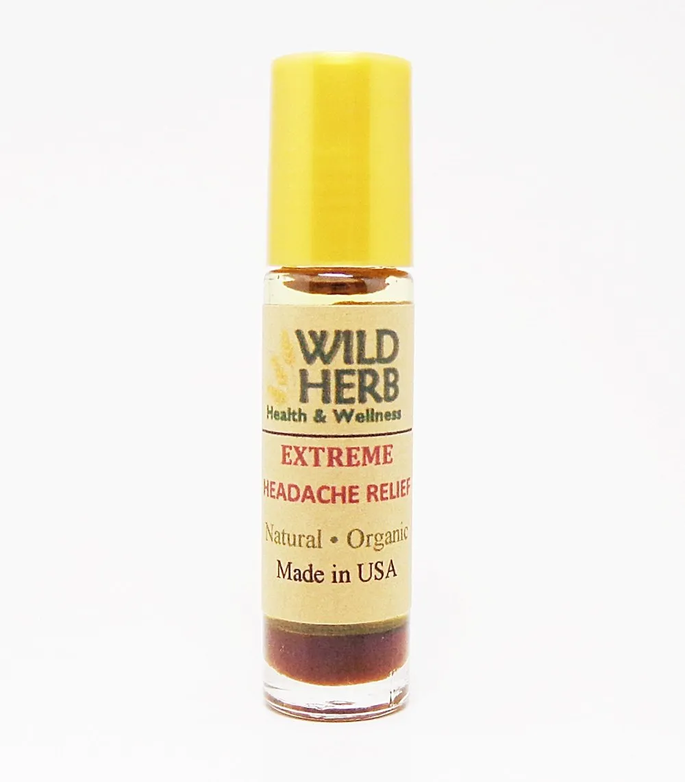 Natural Headache Relief Oil with Feverfew & Essential Oils – Extreme Strength for Migraines